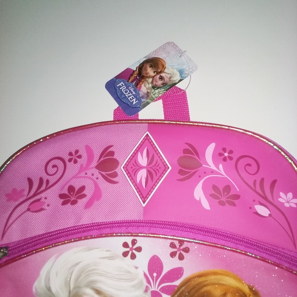 NWT Disney Frozen Anna/Elsa Pink Backpack - Picture 4 of 5